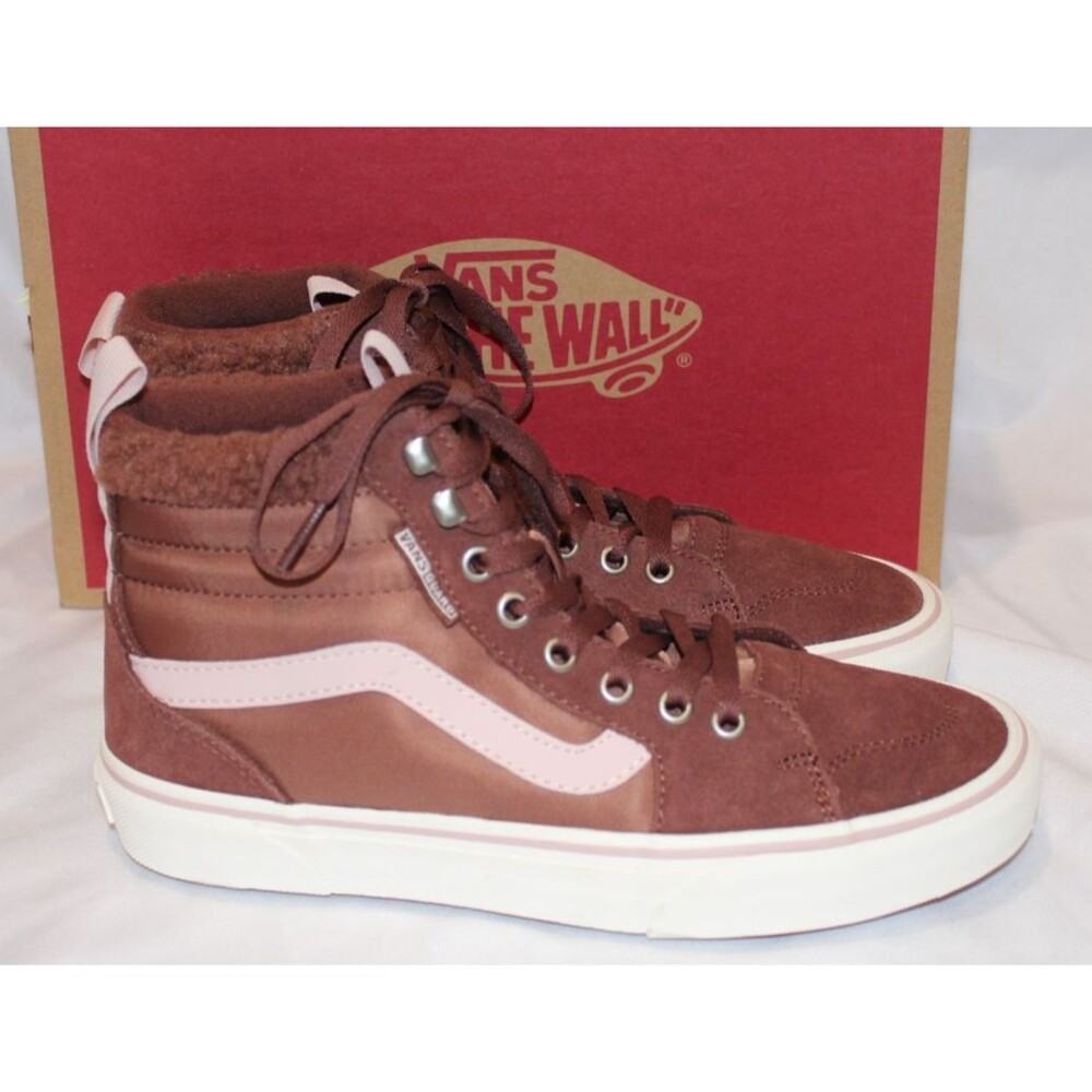 VANS WOMEN'S FILMORE HI VANSGUARD SZ 8 SUEDE SNEAKERS ROOTBEER NIB